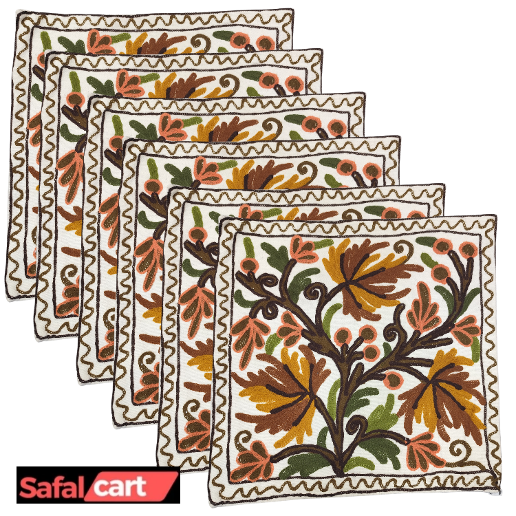 Autumn Chinar Kashmiri Cushion Covers