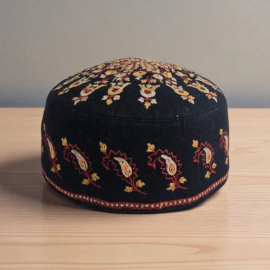 Pashmina Knitted Beanie Cap, Beige