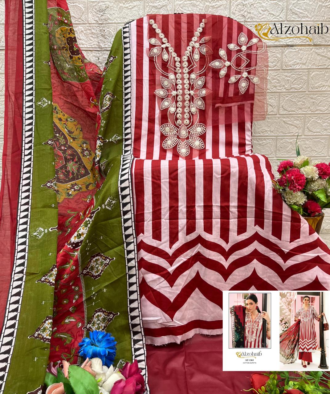 Pakistani Lawn Cotton Suits with Patches