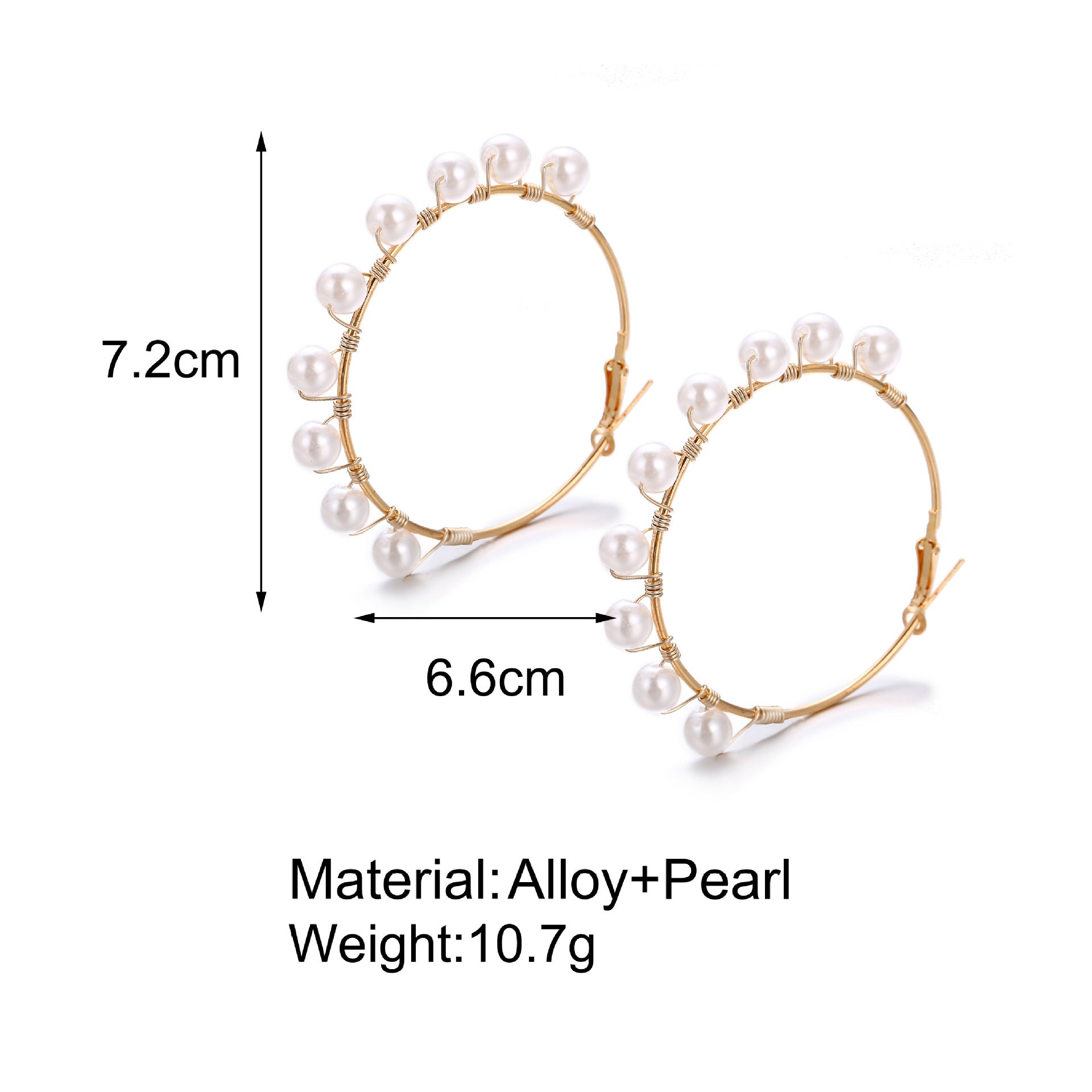 Pearls wrapped around ear rings , Hina khan style