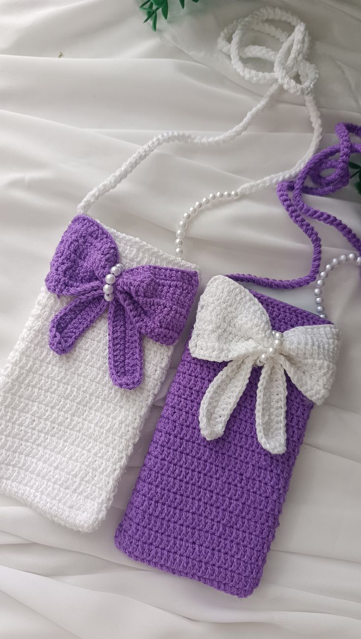 Knitted Soft Phone Case Pouch - Assorted Colors