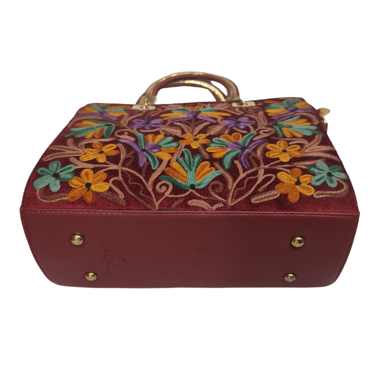 Safal Cart Synthetic Leather Gorgeous Embroidery Stylish Design Shoulder Crossbody Hobo Women Handbag