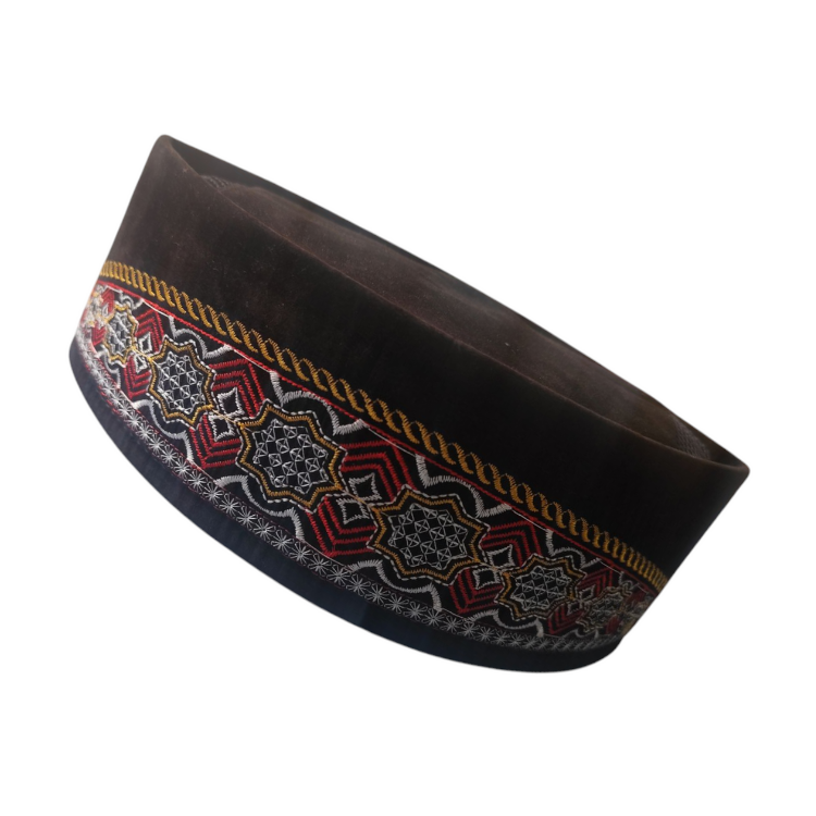 Black Color Velvet Cap