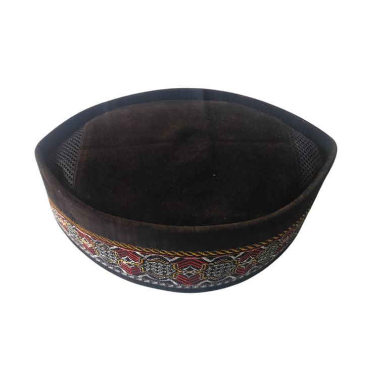 Black Color Velvet Cap