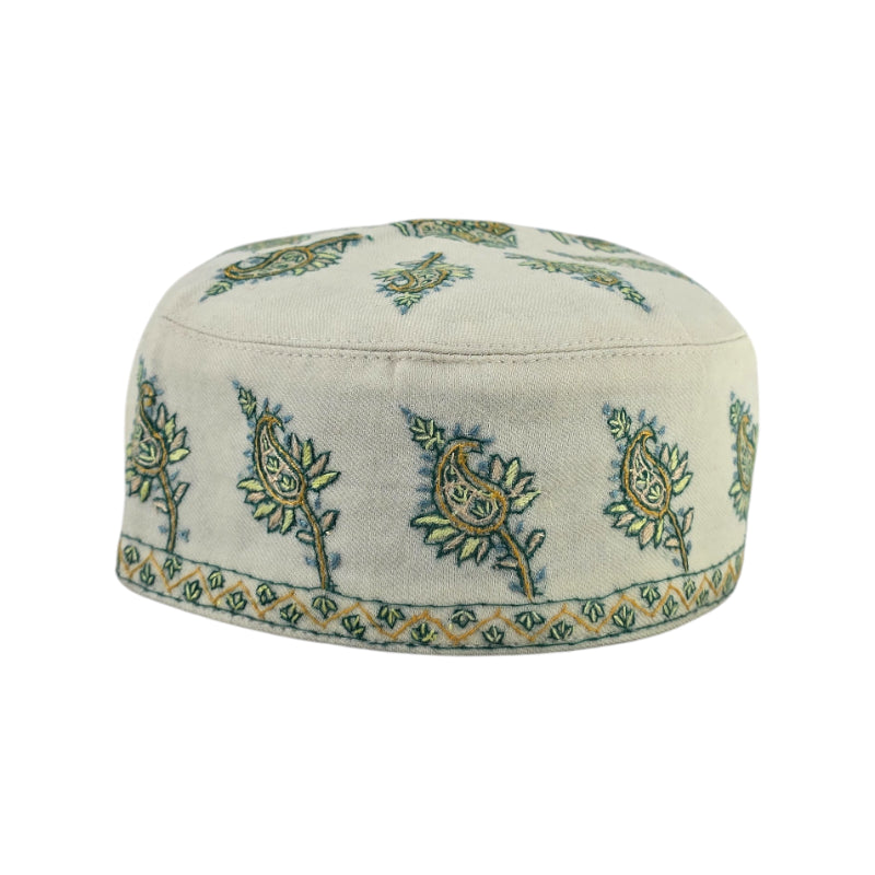 Voltiger Pure Pashmina Cream Knit Beanie Cap