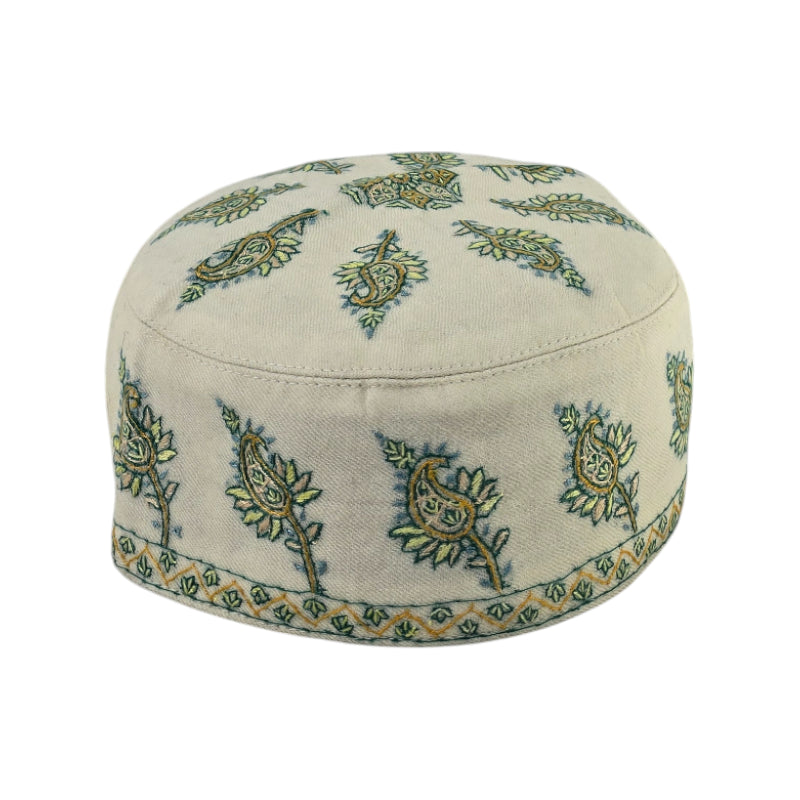 Voltiger Pure Pashmina Cream Knit Beanie Cap