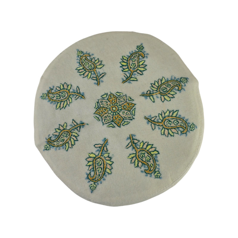 Voltiger Pure Pashmina Cream Knit Beanie Cap