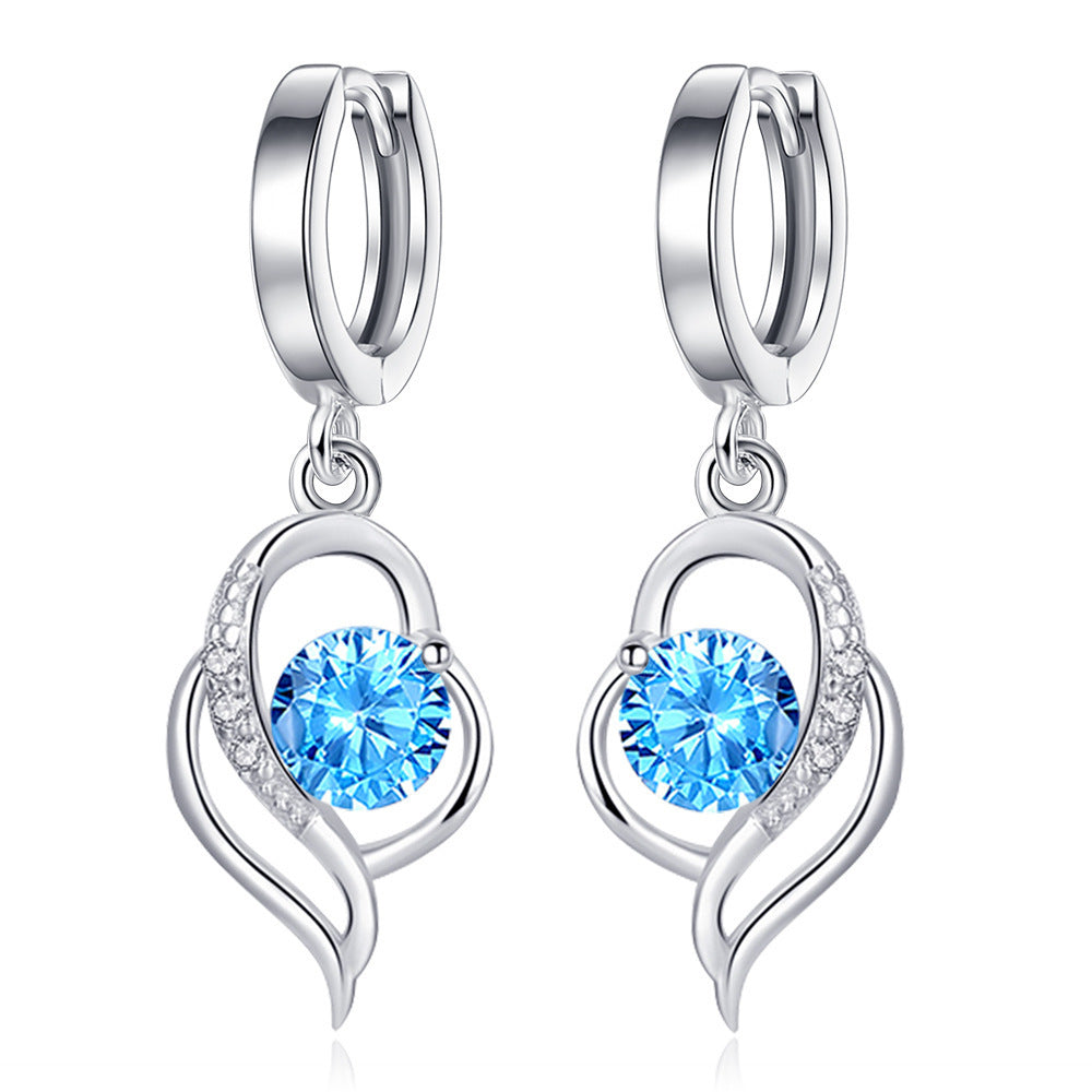 Fashion Soft Ear Rings Mid-length Heart-shaped, Hina khan style