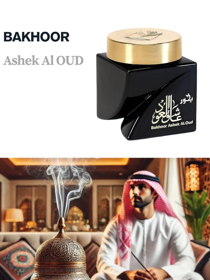Almas Perfumes Bakhoor Incense Ashek al Oud, Authentic Arabic Wood Chip Bakhoor Incense Aroma Lasts All Day Long Perfect for Prayers, Ceremony, Meditation