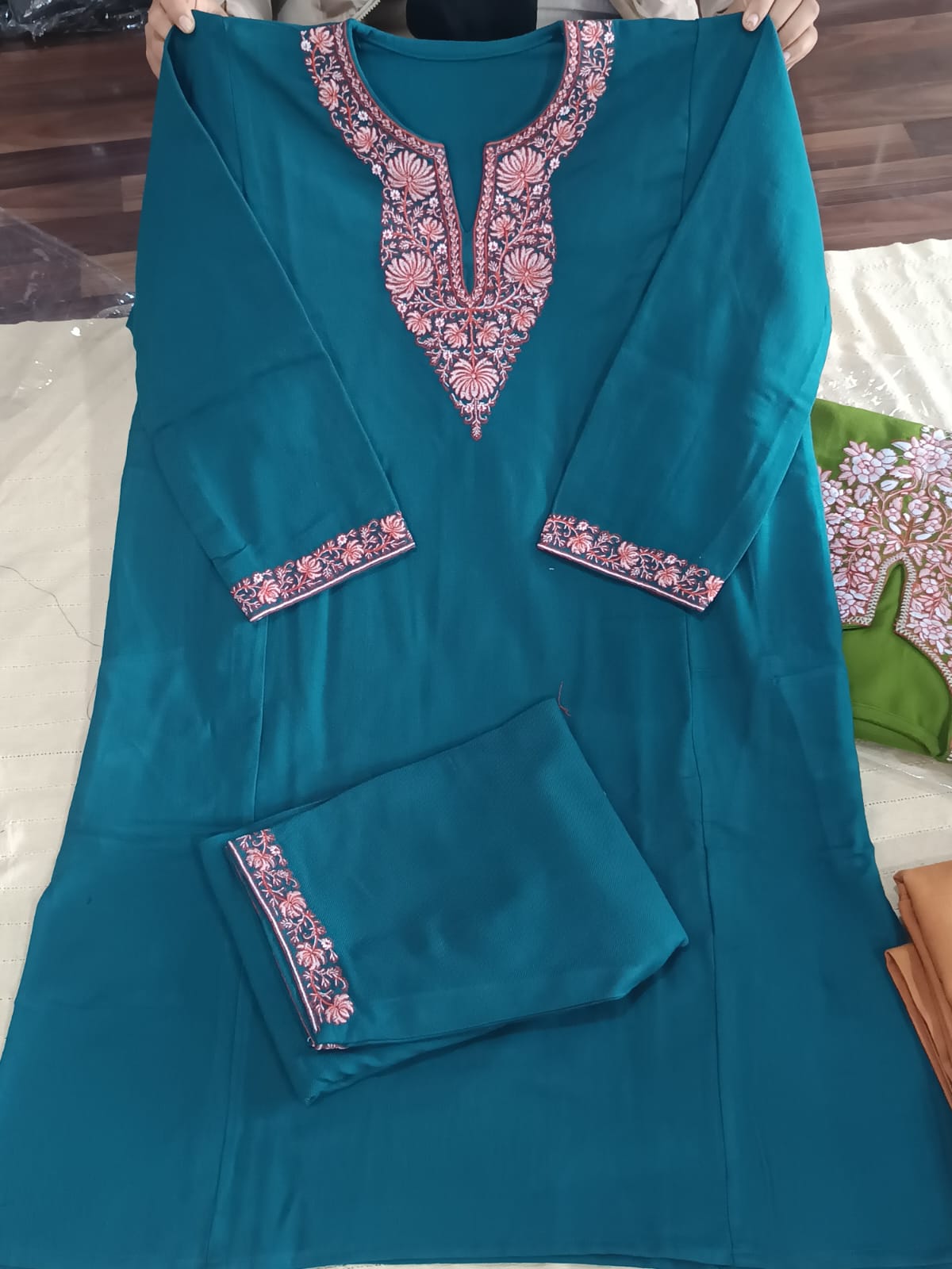 Kashmiri Phiran with Palazzo Set | Traditional Ethnic Wear | M, L, XL, XXL