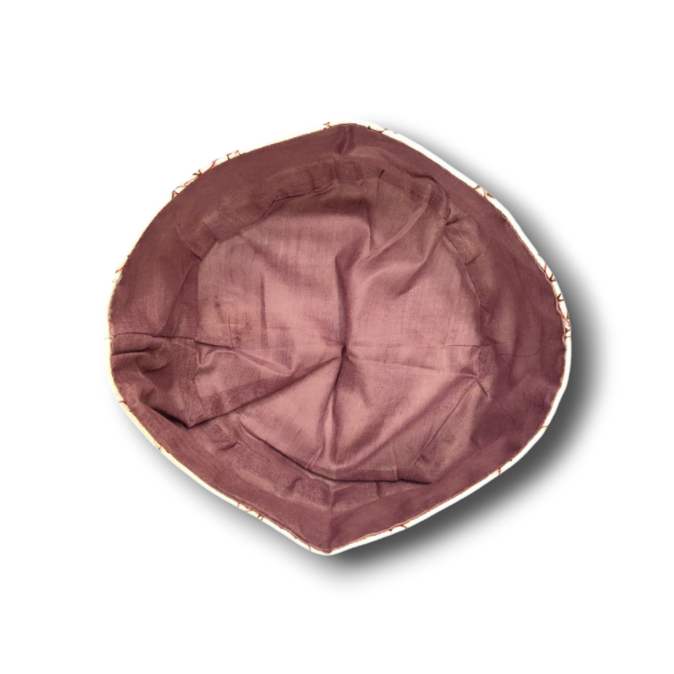 Kashmir Sozni Cap pure white