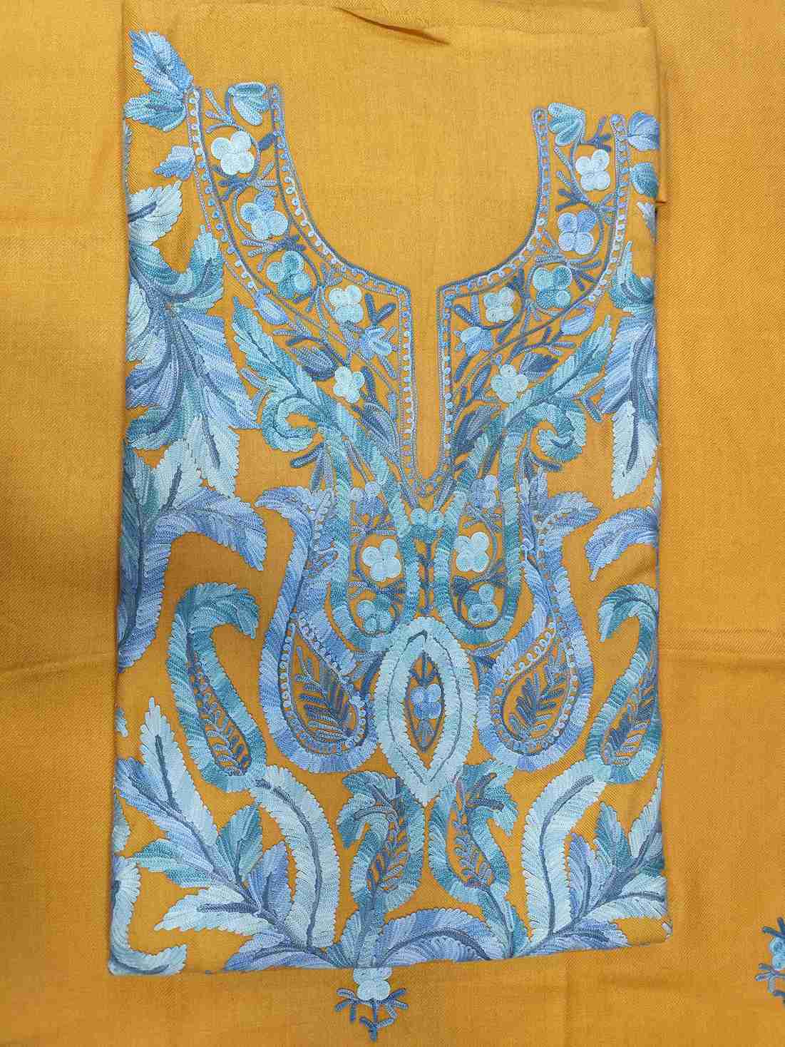 Aari Work Three Piece Suit, Full Embroidery, Multi-Color