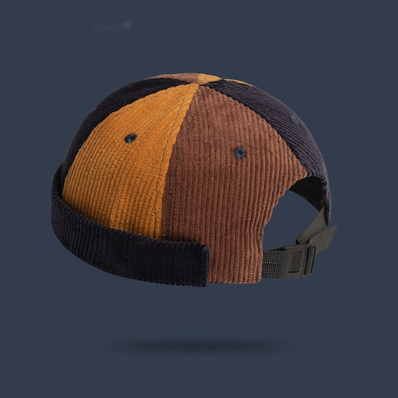 Women's Retro Corduroy Color Matching Hat