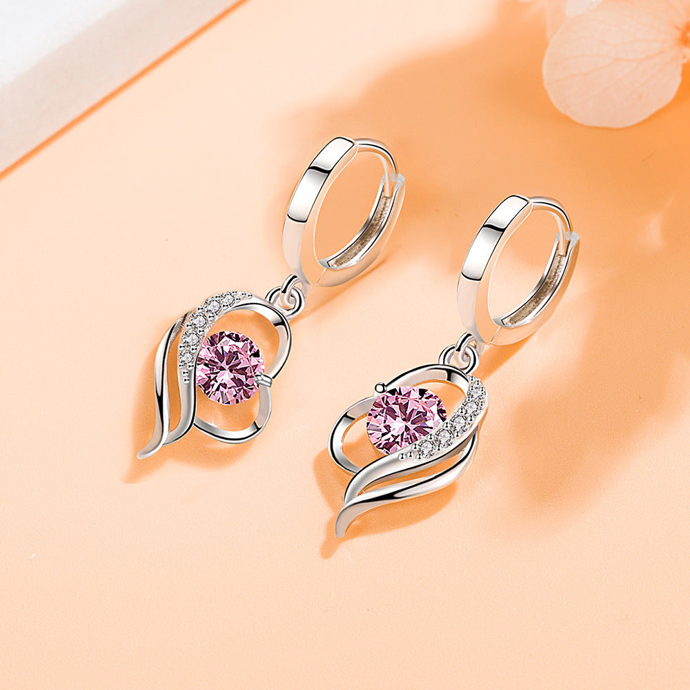 Fashion Soft Ear Rings Mid-length Heart-shaped, Hina khan style