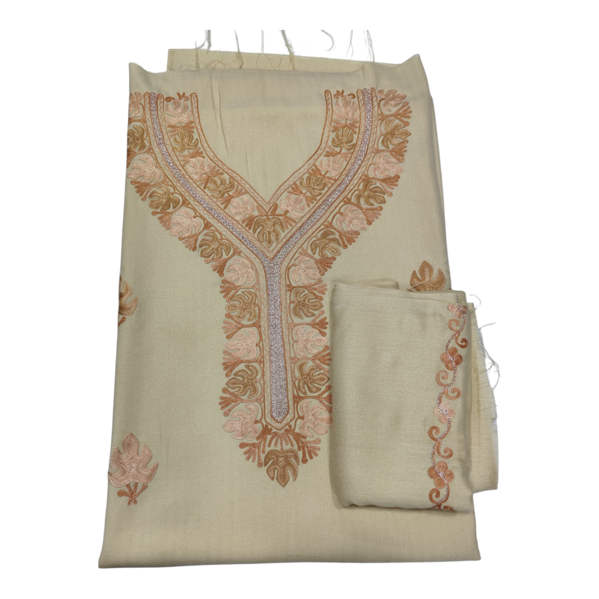 Kashmiri Aari Work Three Piece Suit, Premium Fabric