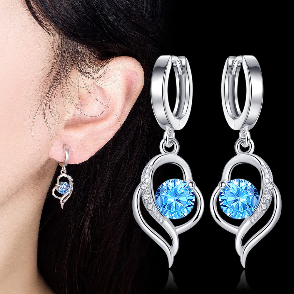 Fashion Soft Ear Rings Mid-length Heart-shaped, Hina khan style