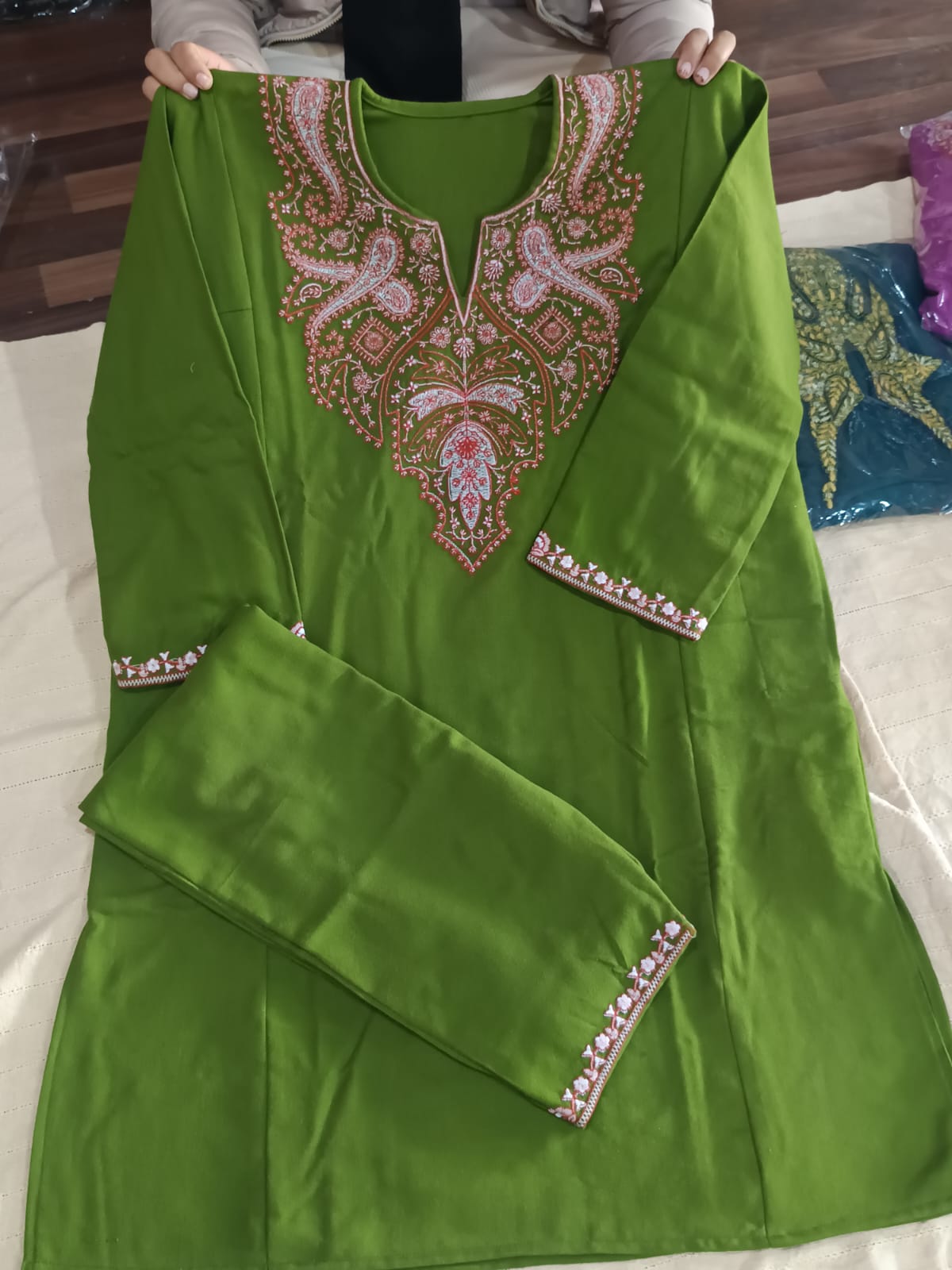 Kashmiri Phiran with Palazzo Set | Traditional Ethnic Wear | M, L, XL, XXL