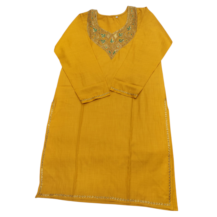 Kashmiri Tilla Embroidery Kurti